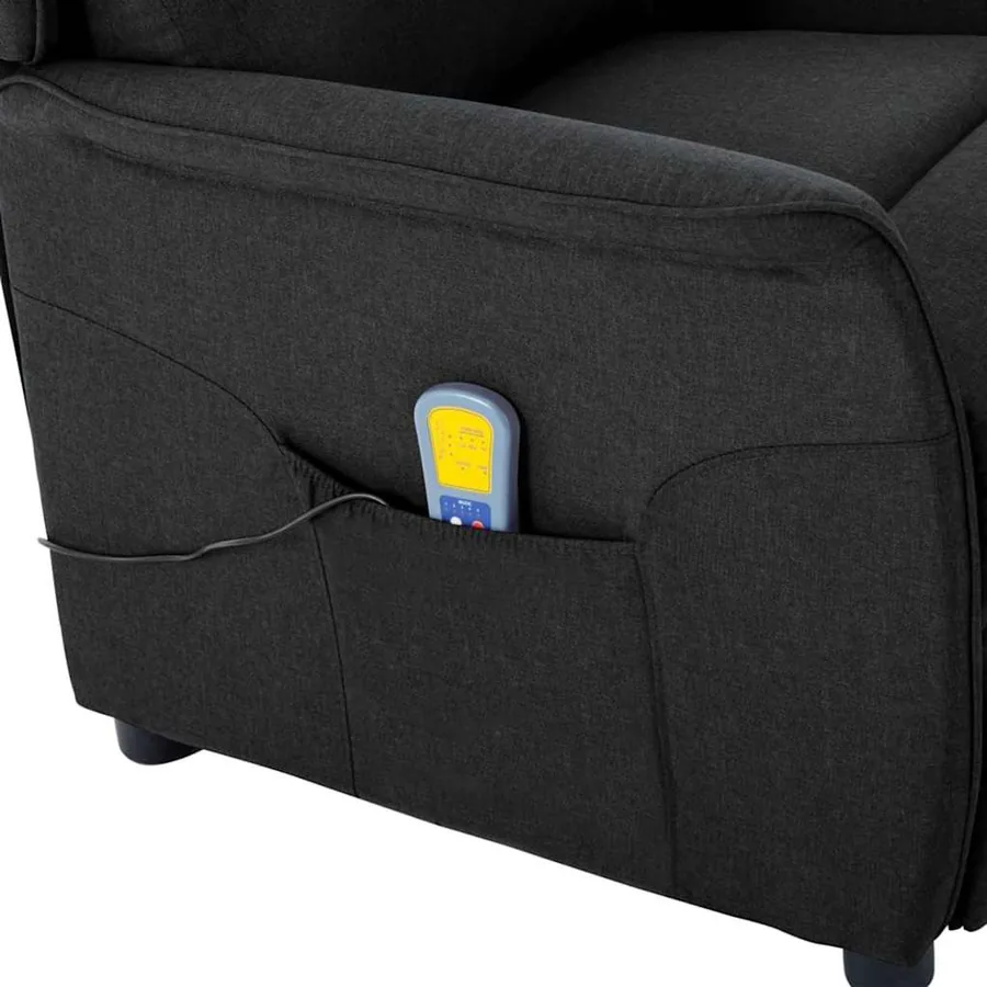 Chaise de massage Noir 93.5 x 67.5 x 101.5 cm tissu - 6