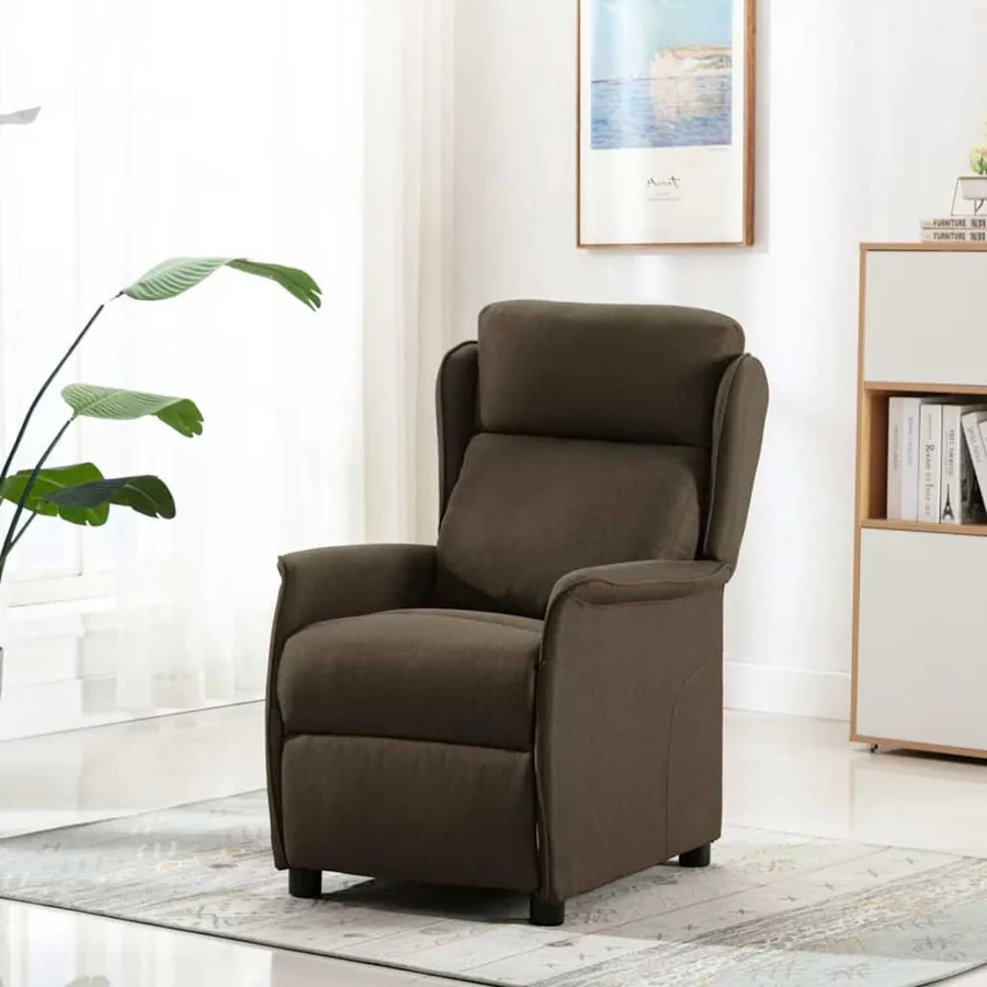 Chaise de massage Marron 93.5 x 67.5 x 101.5 cm tissu - 2