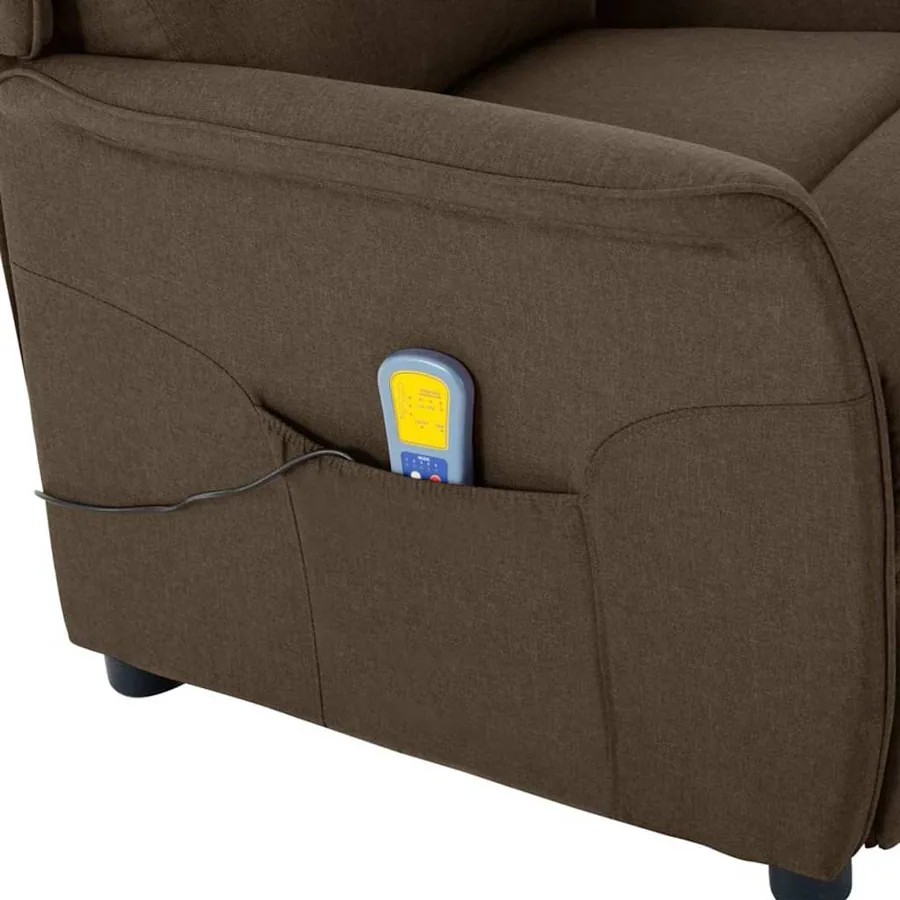 Chaise de massage Marron 93.5 x 67.5 x 101.5 cm tissu - 6