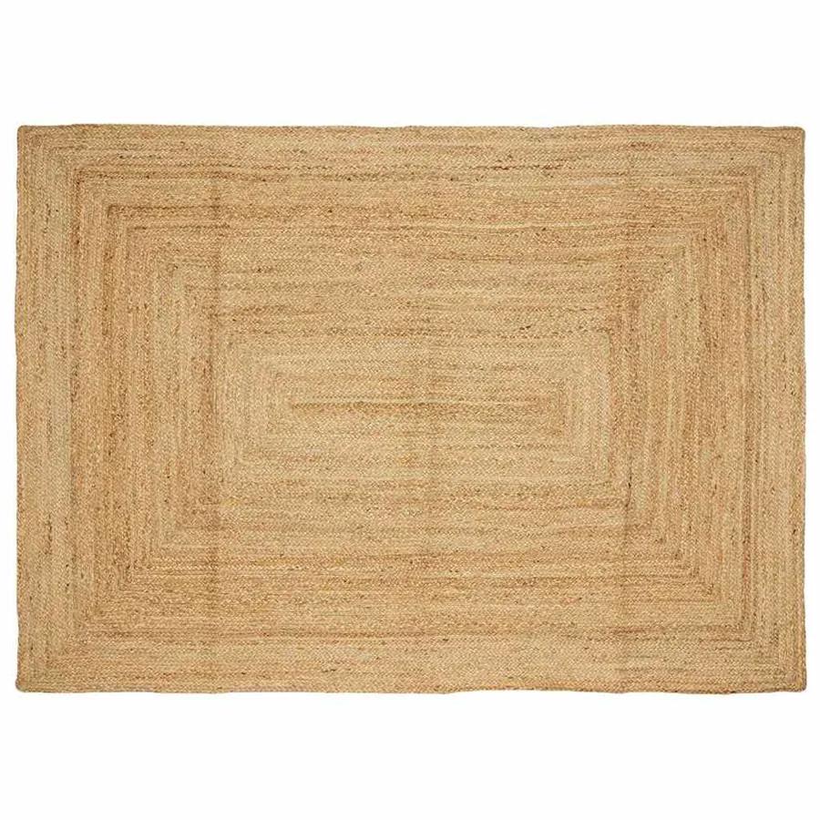 Tapis fait à la main jute naturel 160x230 cm