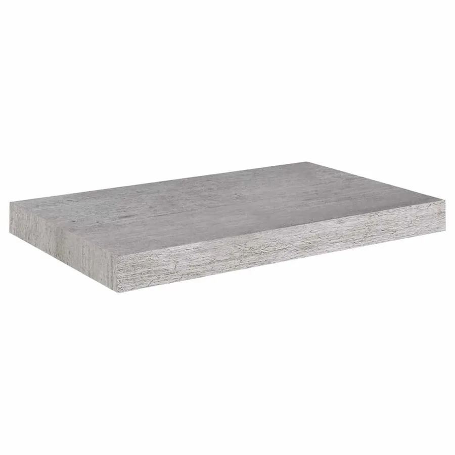 Étagère murale flottante gris béton 50x23,5x3,8 cm MDF - 2