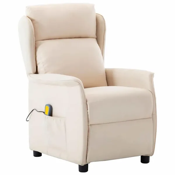 Chaise de massage Crème 93.5 x 67.5 x 101.5 cm tissu