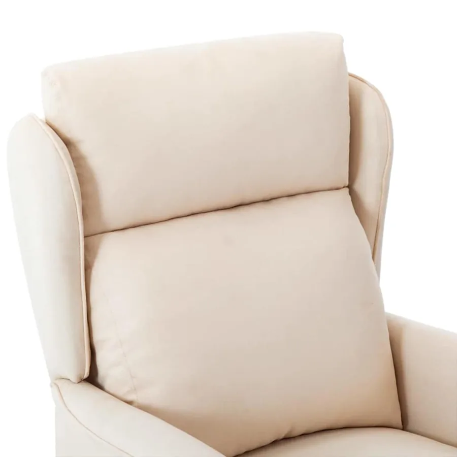 Chaise de massage Crème 93.5 x 67.5 x 101.5 cm tissu - 5