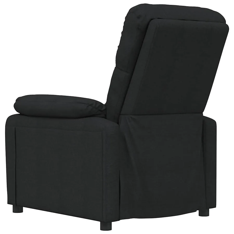 Fauteuil inclinable Noir Tissu - 5
