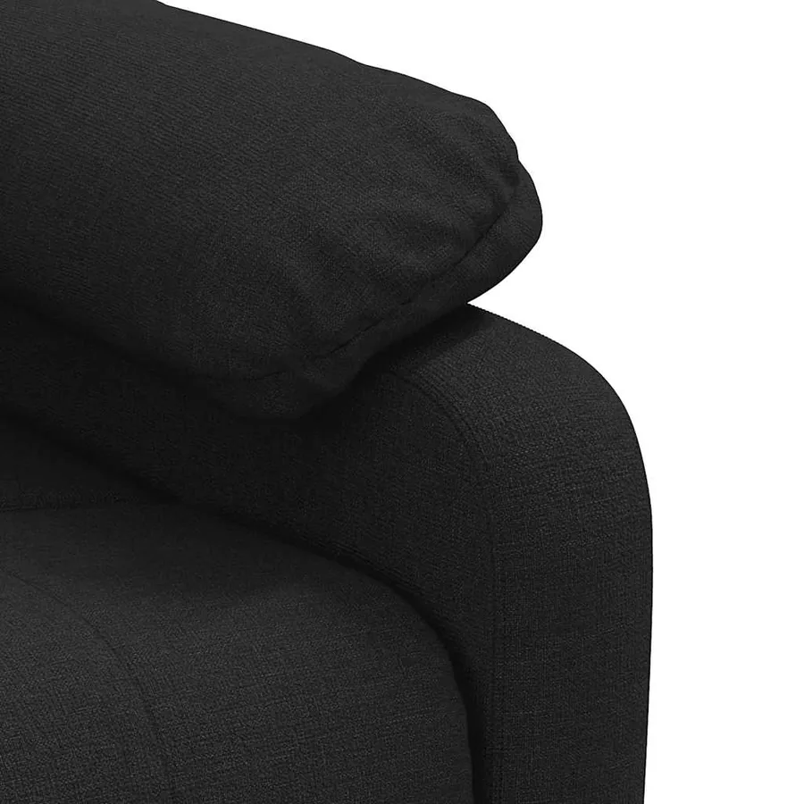 Fauteuil inclinable Noir Tissu - 7