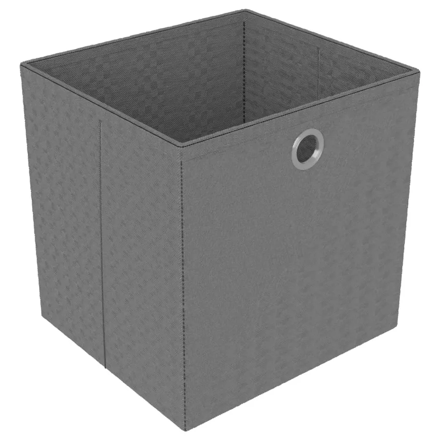 Étagère à 4 cubes avec boîtes Gris 69x30x72,5 cm Tissu - 7