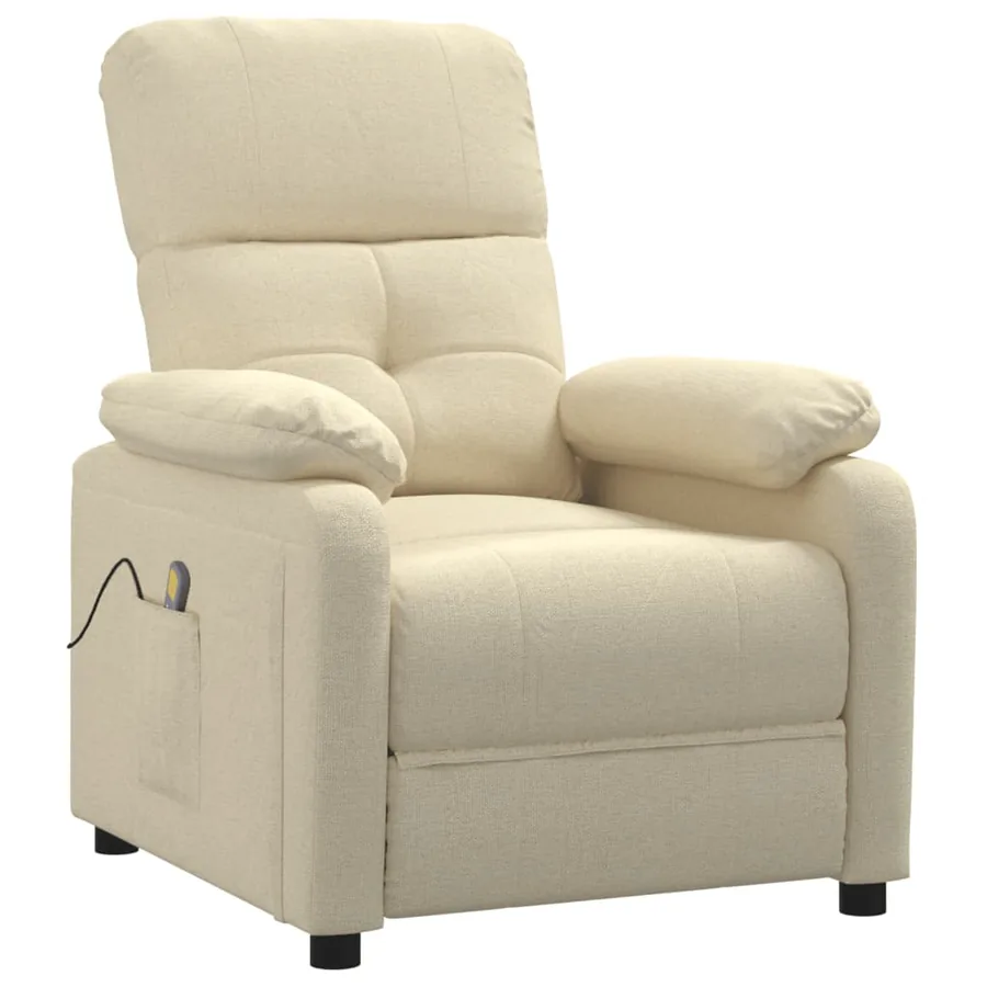 Fauteuil de massage Crème Tissu - 2
