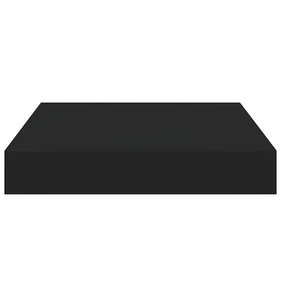 Étagères murales flottantes 4 pcs noir 23x23,5x3,8 cm MDF - 8