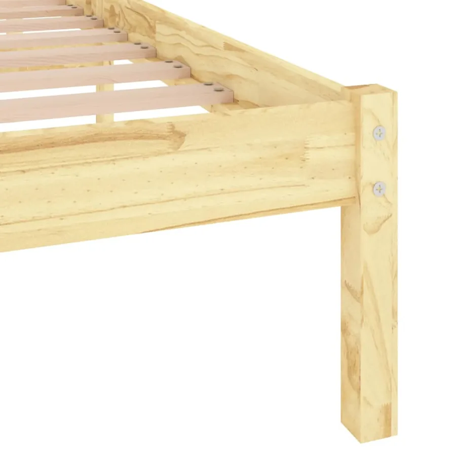 Cadre de lit sans matelas bois massif - 6