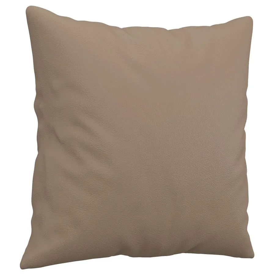 Coussins décoratifs lot de 2 Cappuccino 40x40 cm Similicuir - 3
