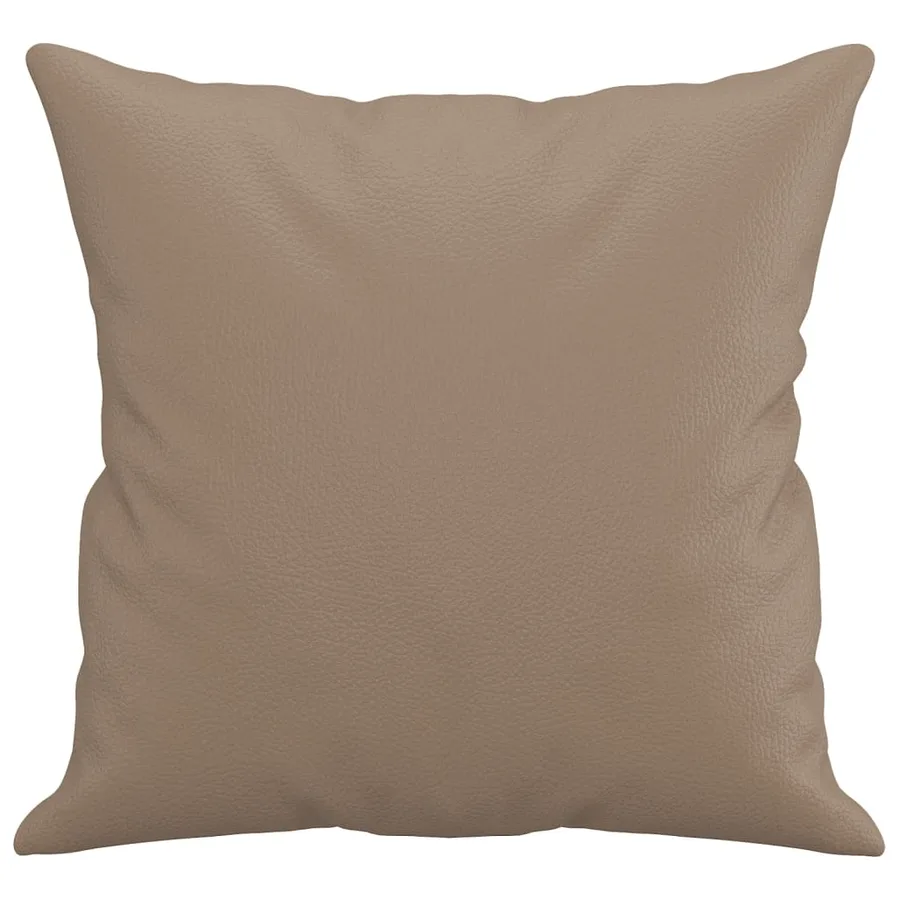 Coussins décoratifs lot de 2 Cappuccino 40x40 cm Similicuir - 4