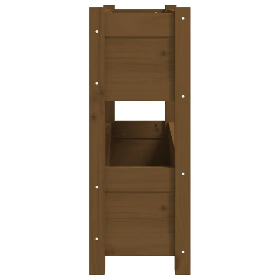 Jardinière Marron miel 77x25x66 cm Bois massif de pin - 6