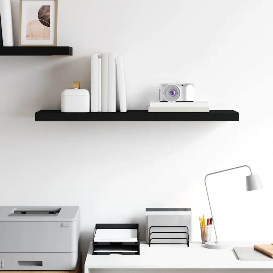 Étagère murale flottante noir 90x23,5x3,8 cm MDF - 3