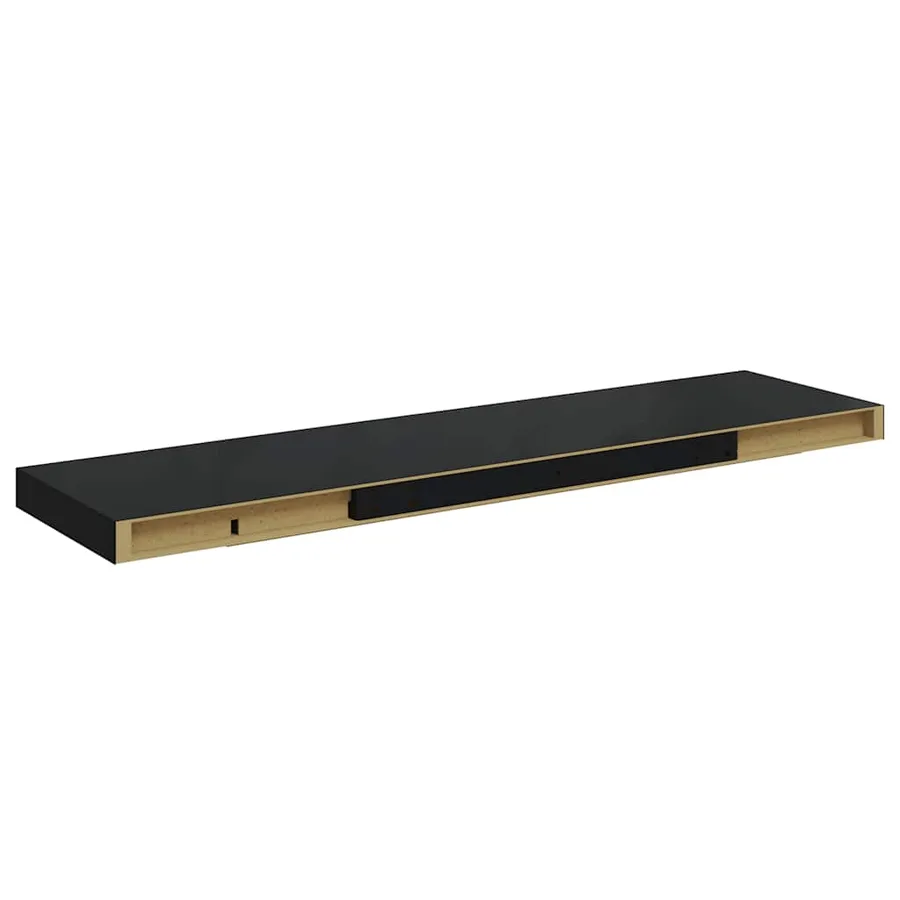 Étagère murale flottante noir 90x23,5x3,8 cm MDF - 8
