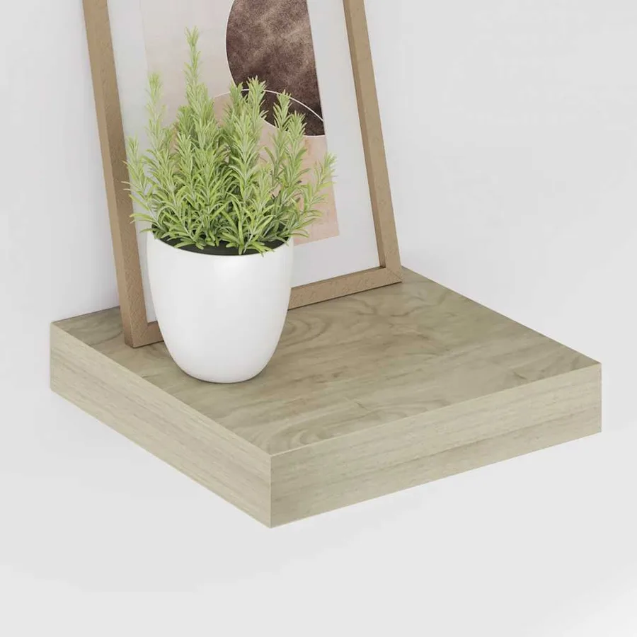 Étagères murales flottantes 4 pcs chêne 23x23,5x3,8 cm MDF - 4