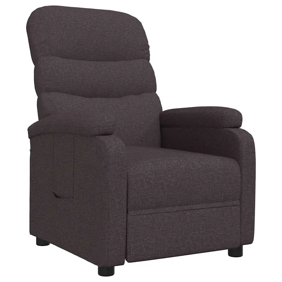 Fauteuil inclinable Marron foncé Tissu - 2
