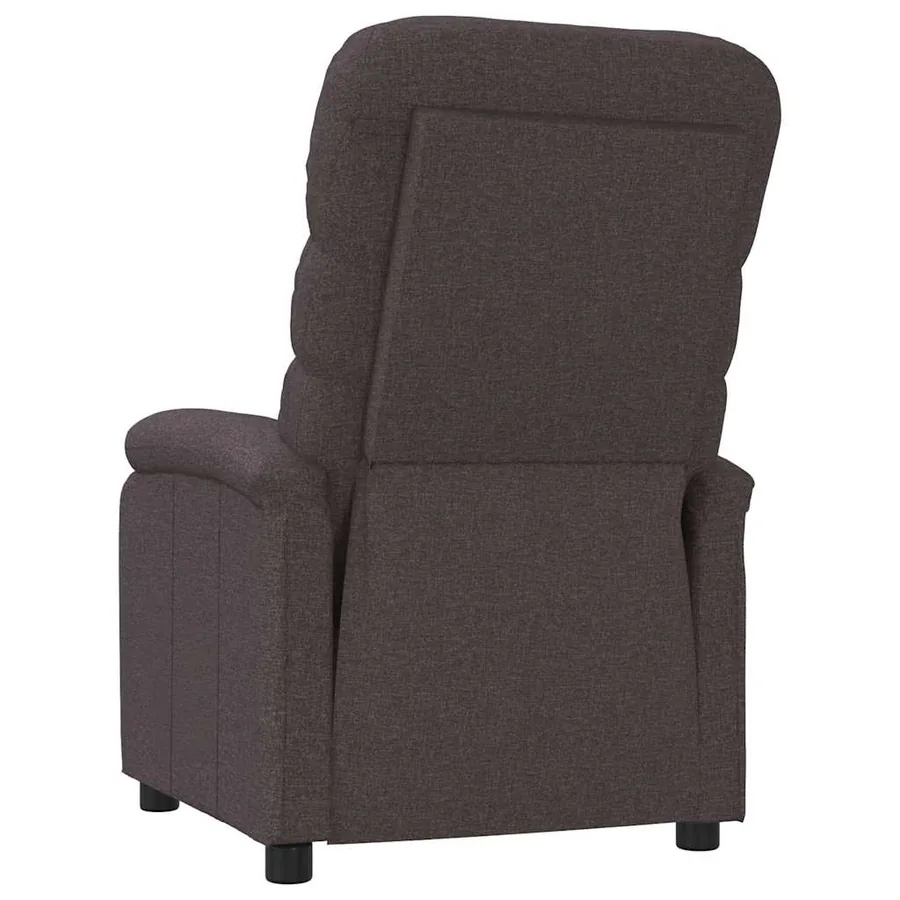 Fauteuil inclinable Marron foncé Tissu - 5