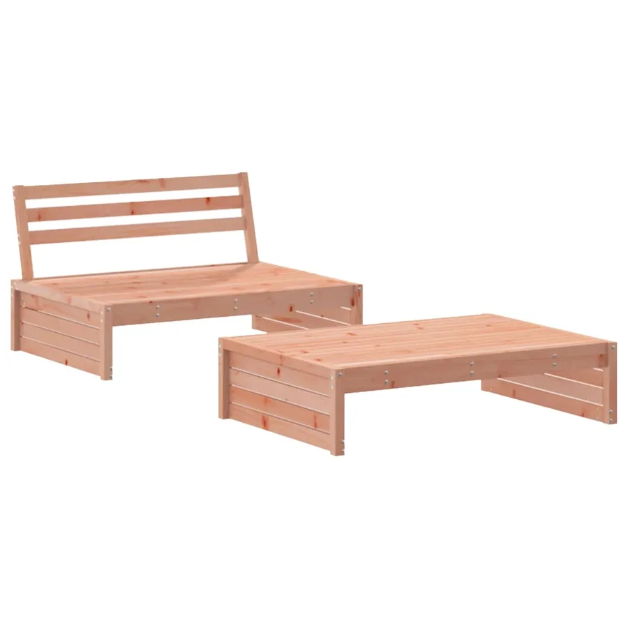Salon de jardin 2 pcs avec coussins bois massif douglas - 3