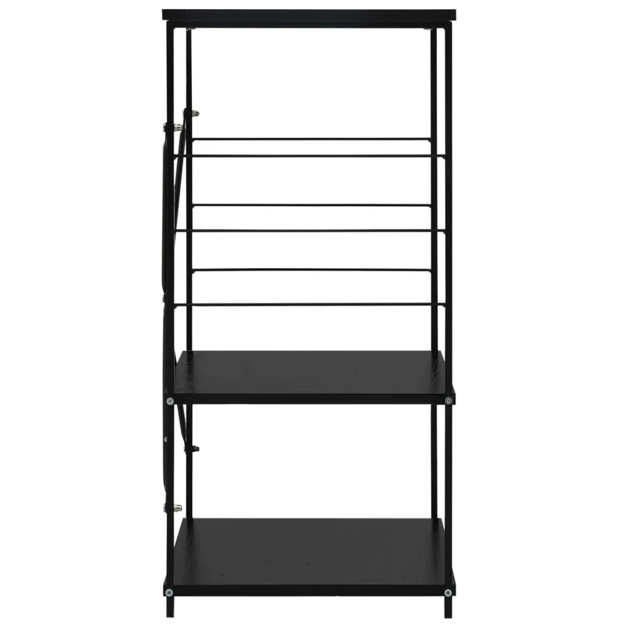 Armoire à four à micro-ondes Noir 60x39,6x79,5 cm - 4