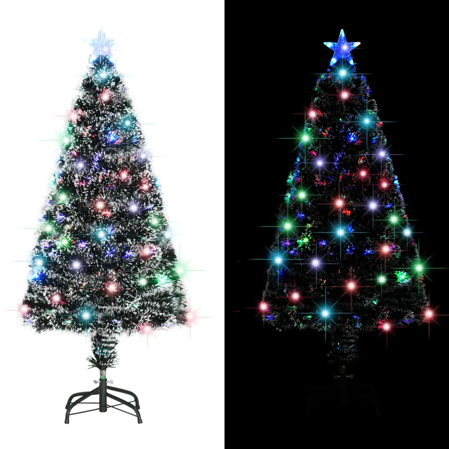 Arbre de Noël pré-éclairé avec support et LED 120 cm fibre optique - 2