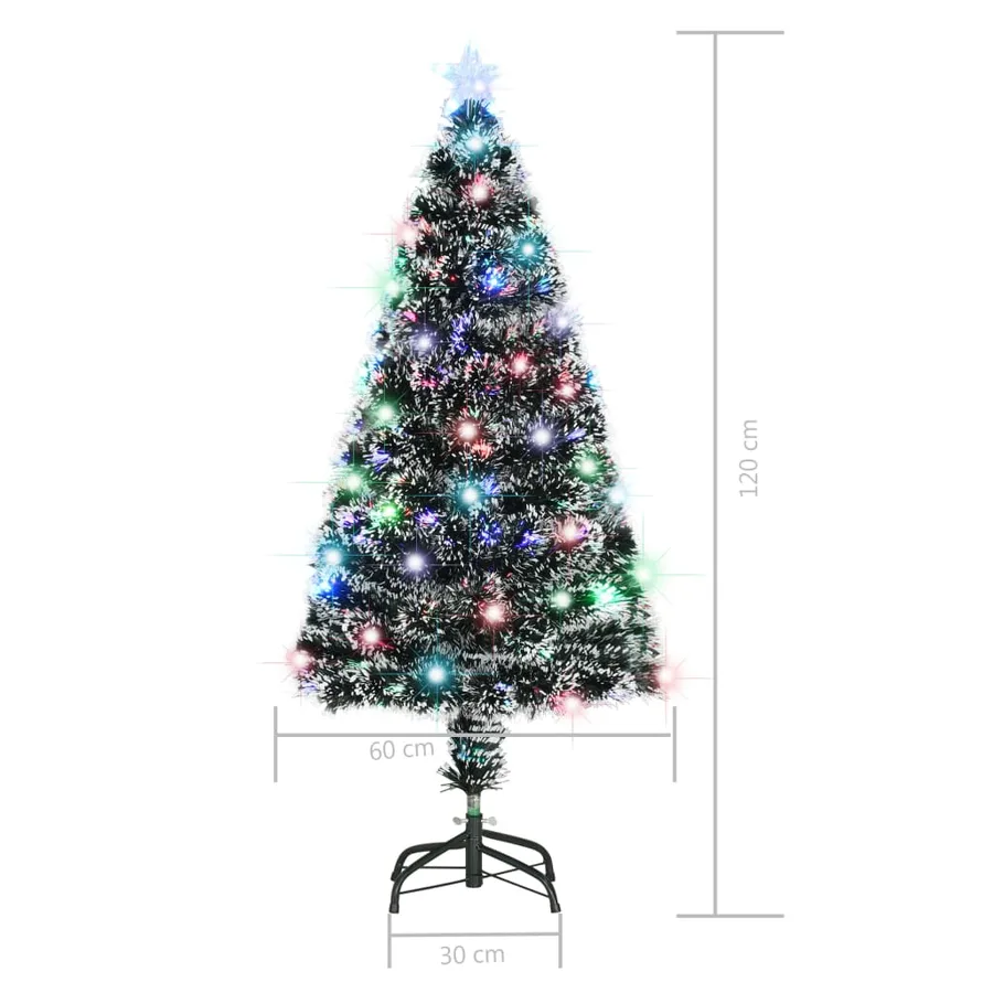 Arbre de Noël pré-éclairé avec support et LED 120 cm fibre optique - 8
