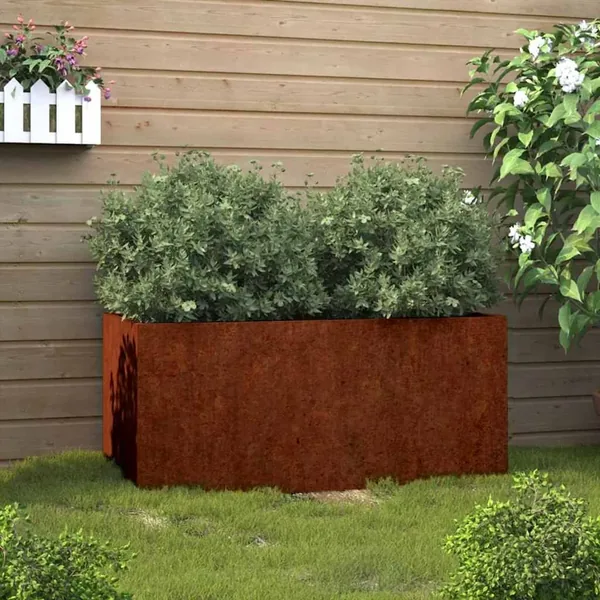 Jardinière 62x40x39 cm acier corten