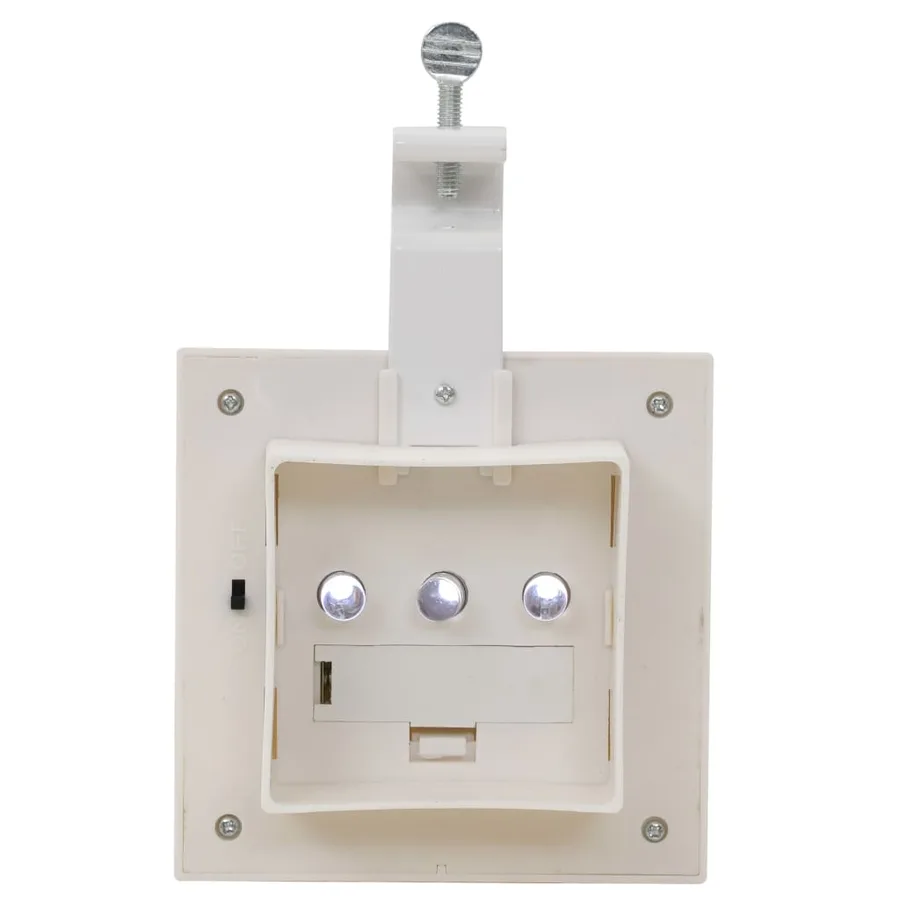 Lampes solaires à LED carrées d'extérieur 12 pcs 12 cm Blanc - 11