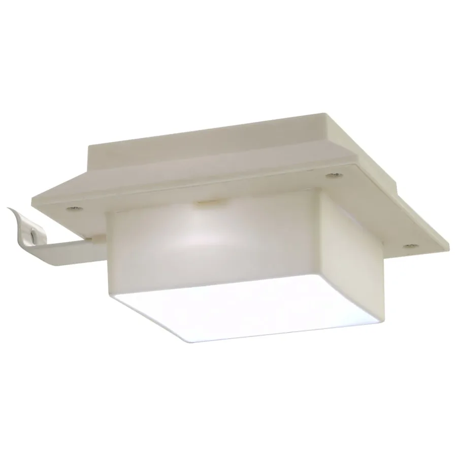 Lampes solaires à LED carrées d'extérieur 12 pcs 12 cm Blanc - 12