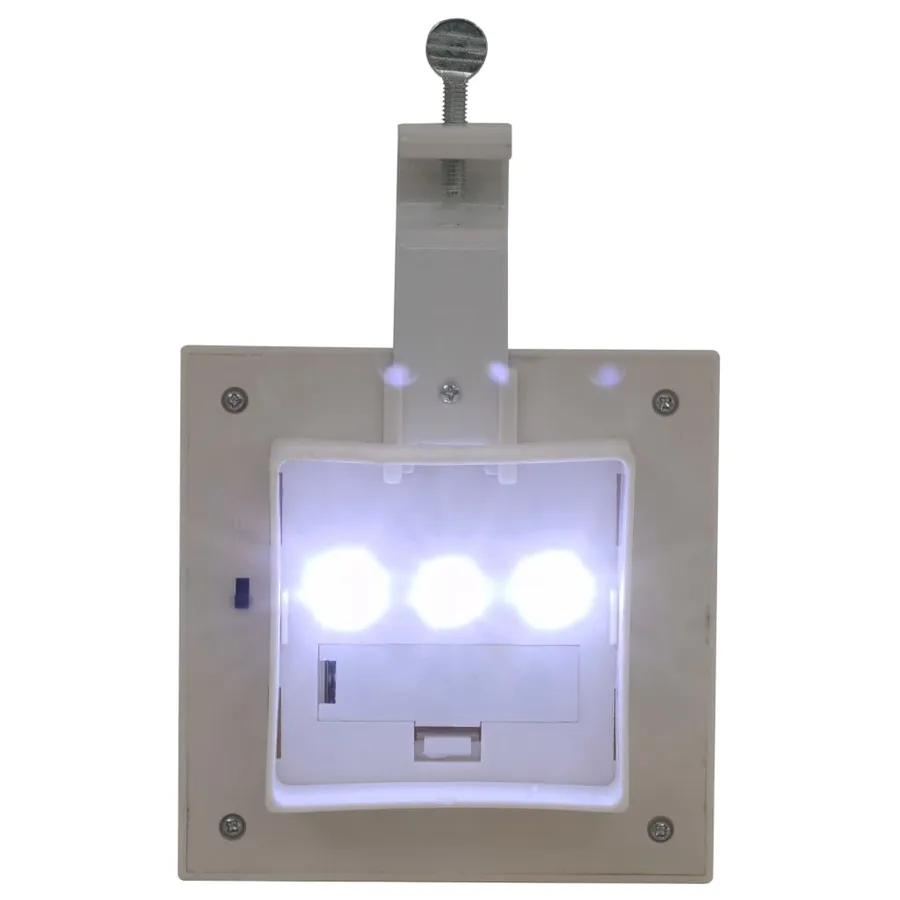 Lampes solaires à LED carrées d'extérieur 12 pcs 12 cm Blanc - 13