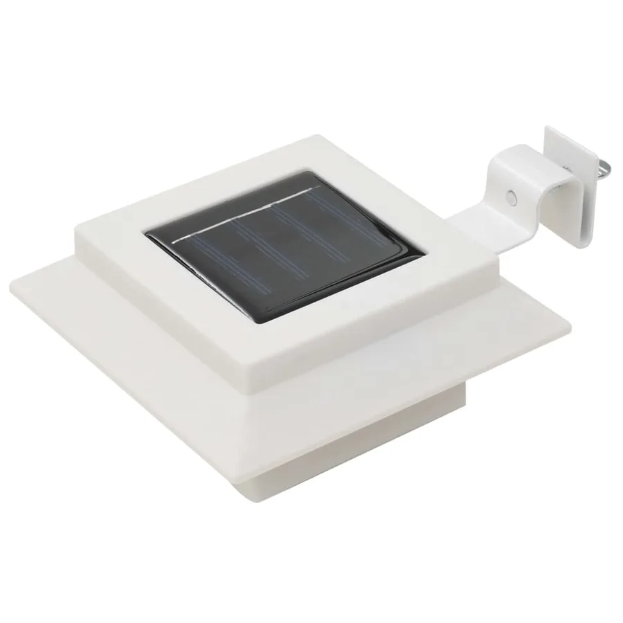 Lampes solaires à LED carrées d'extérieur 12 pcs 12 cm Blanc - 2