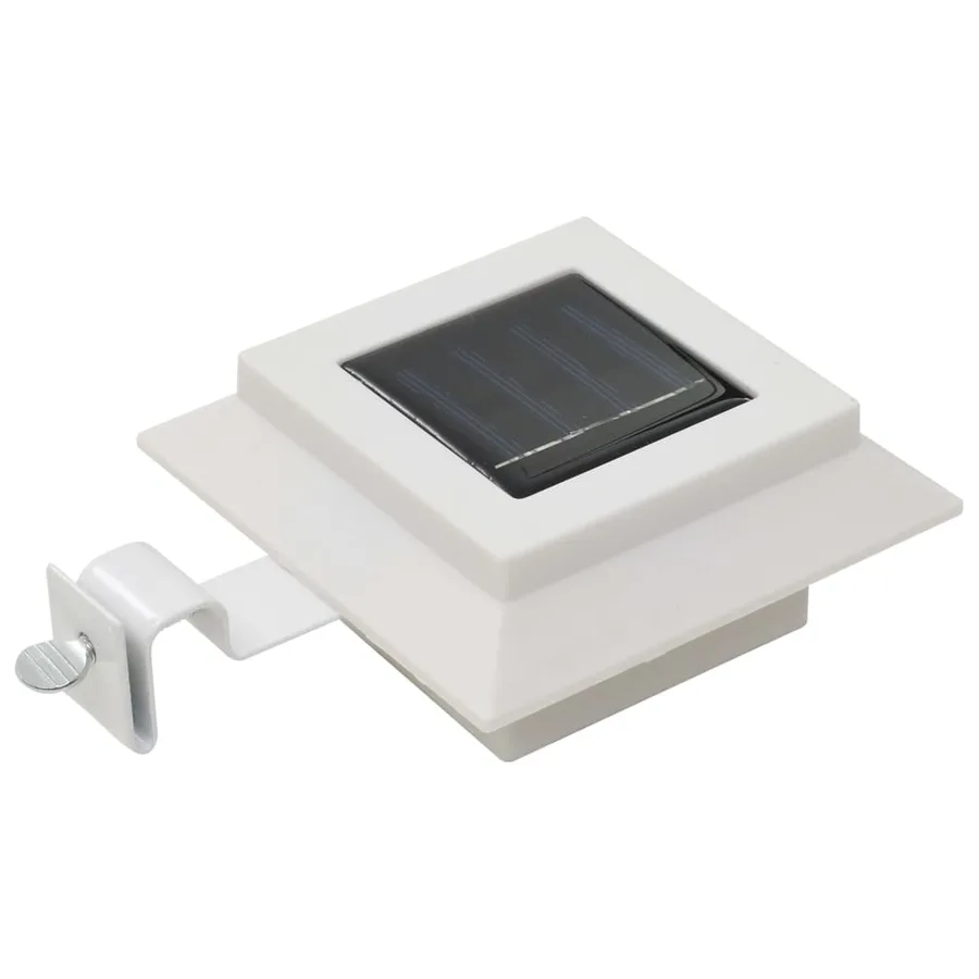 Lampes solaires à LED carrées d'extérieur 12 pcs 12 cm Blanc - 3