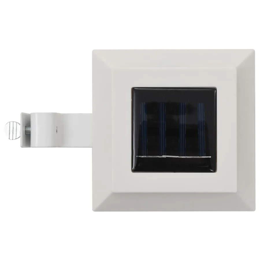 Lampes solaires à LED carrées d'extérieur 12 pcs 12 cm Blanc - 5