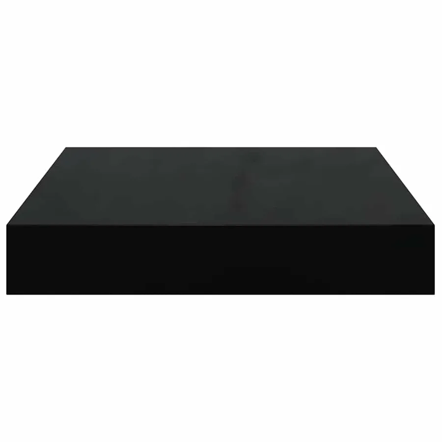 Étagère murale flottante 2 pcs Noir brillant 23x23,5x3,8 cm MDF - 6