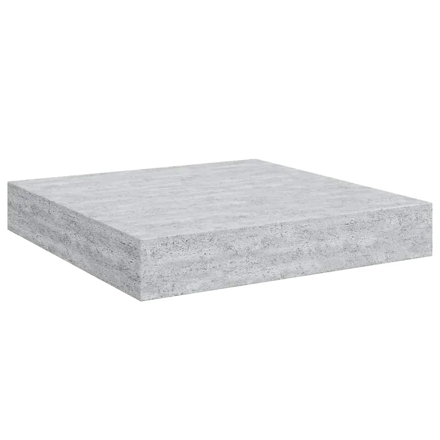 Étagères murales flottantes 2 pcs gris béton 23x23,5x3,8 cm MDF - 6