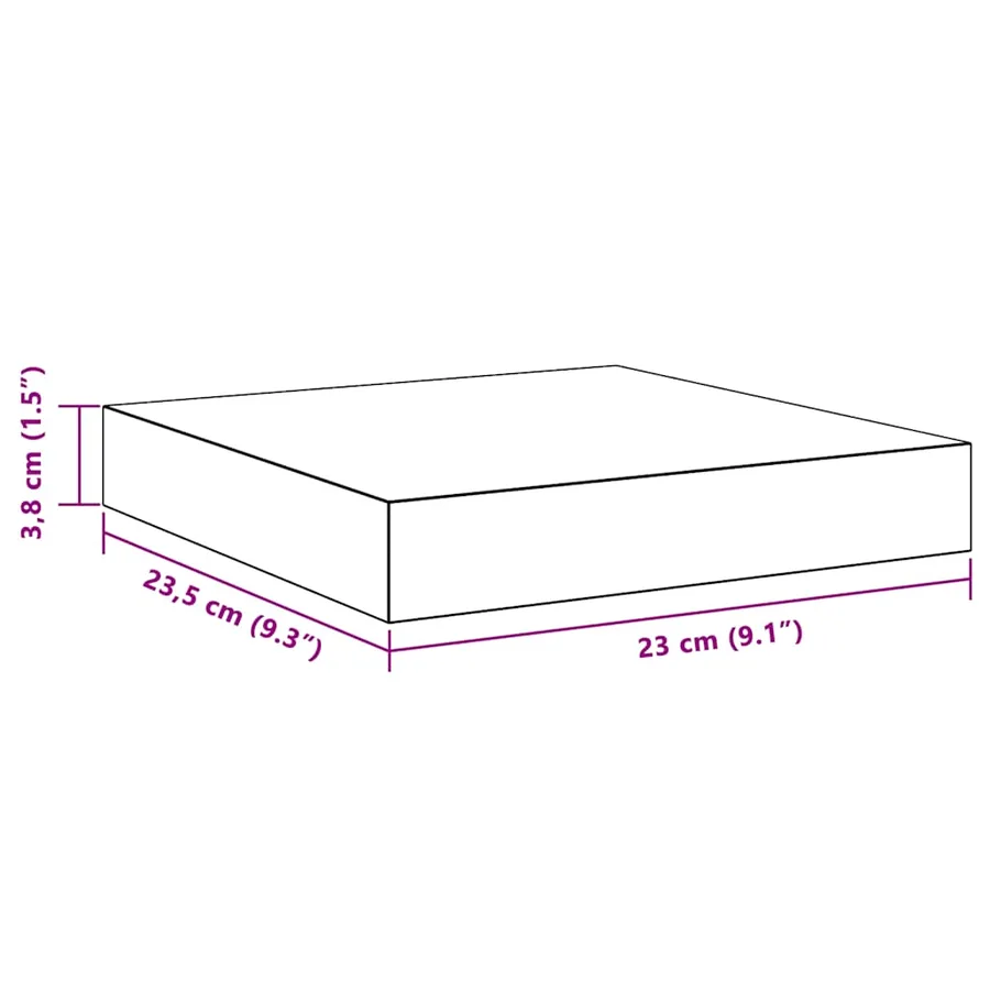 Étagères murales flottantes 4 pcs blanc 23x23,5x3,8 cm MDF - 16