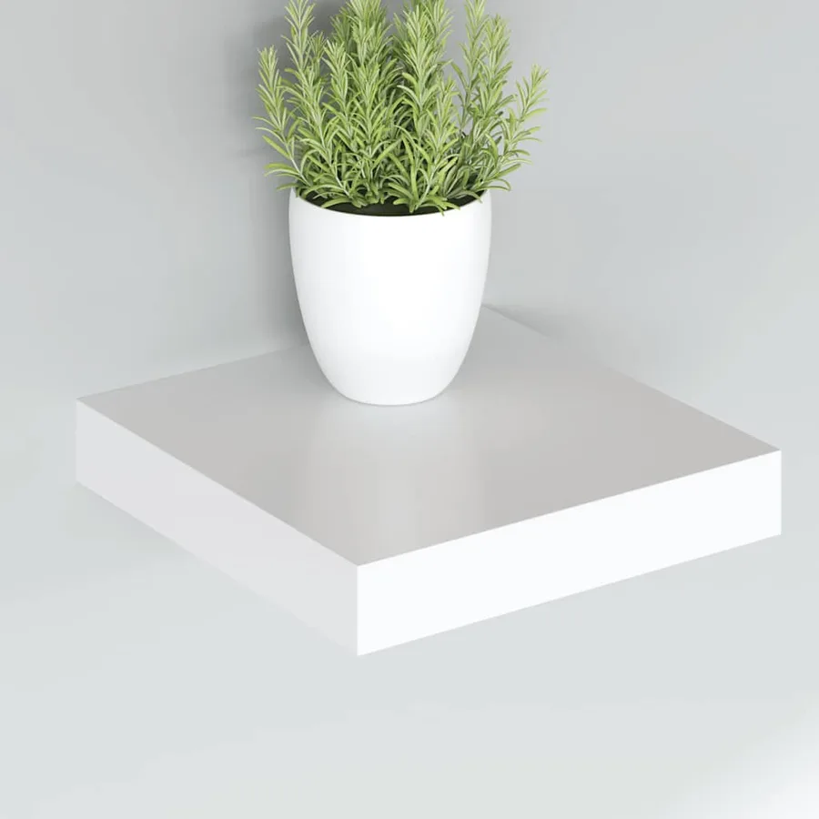 Étagères murales flottantes 4 pcs blanc 23x23,5x3,8 cm MDF - 4