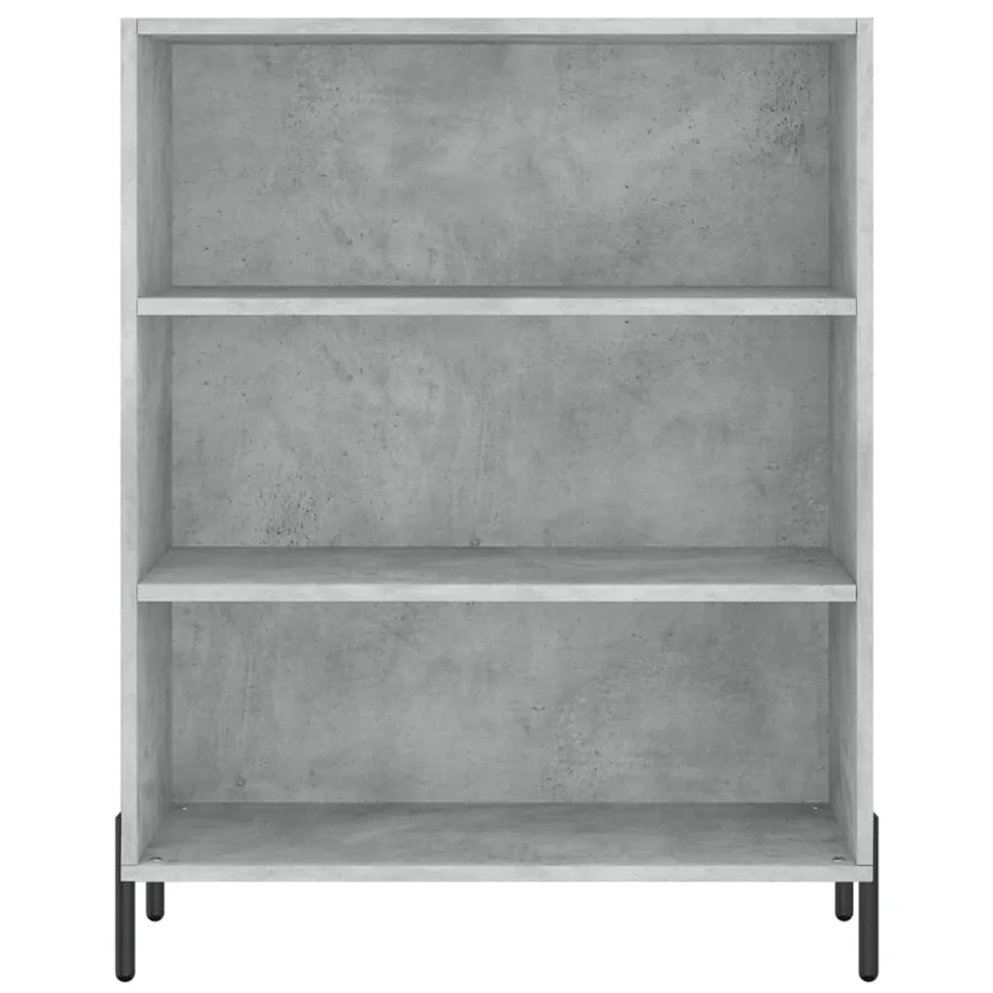 Buffet haut Gris béton 69,5x34x180 cm Bois d'ingénierie - 8
