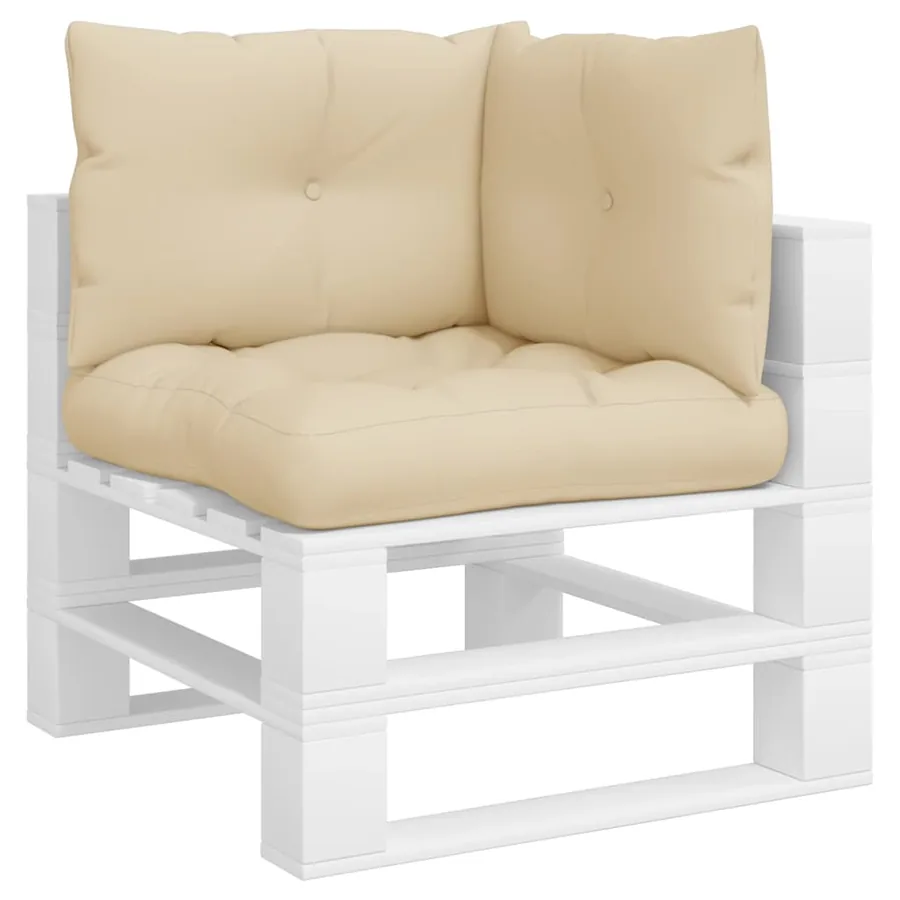 Coussins de palette lot de 3 beige tissu - 3
