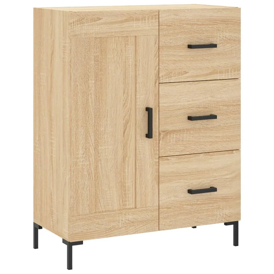 Buffet haut Chêne sonoma 69,5x34x180 cm Bois d'ingénierie - 7