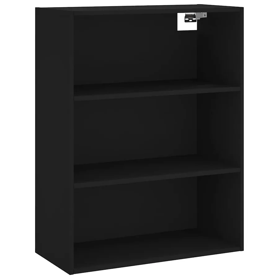 Buffet haut Noir 69,5x34x180 cm Bois d'ingénierie - 4