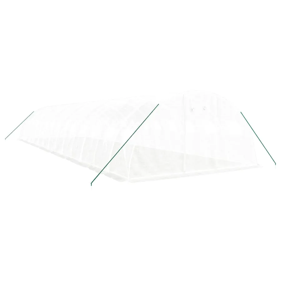 Serre avec cadre en acier blanc 56 m² 14x4x2 m - 3