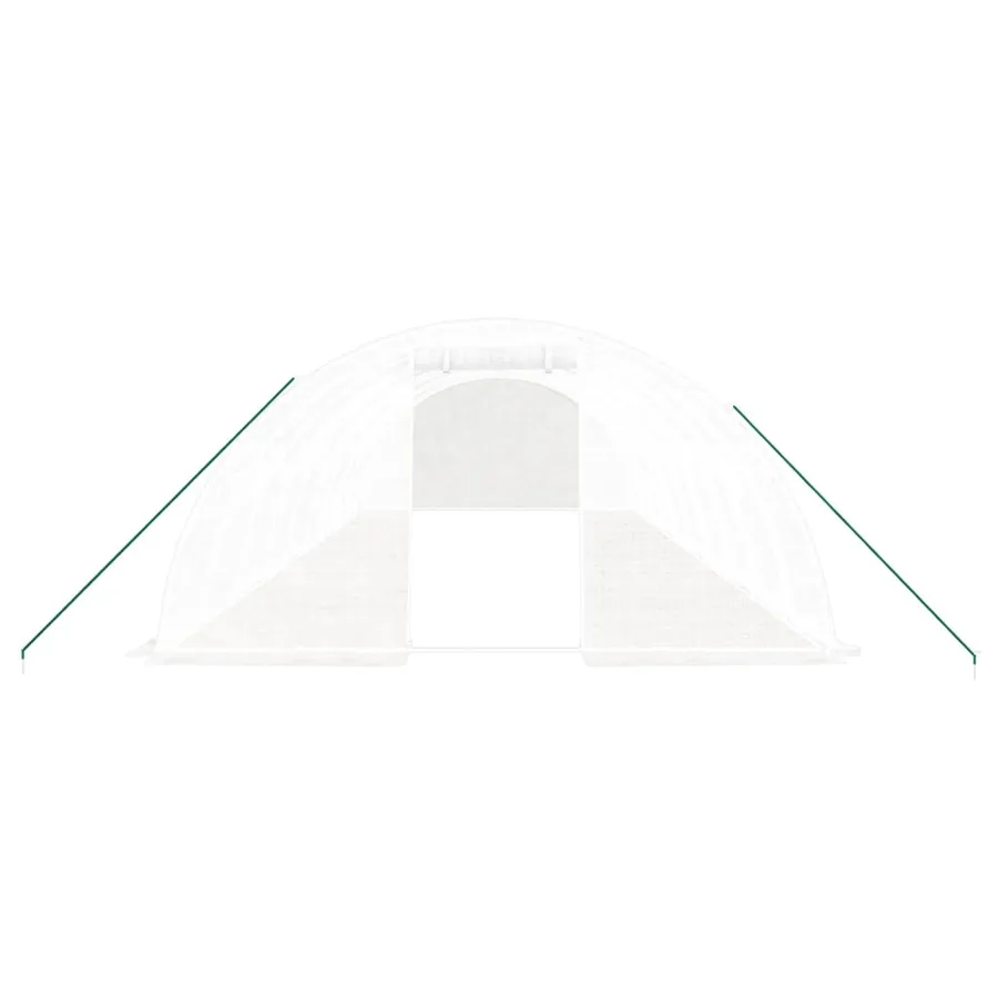 Serre avec cadre en acier blanc 40 m² 10x4x2 m - 4