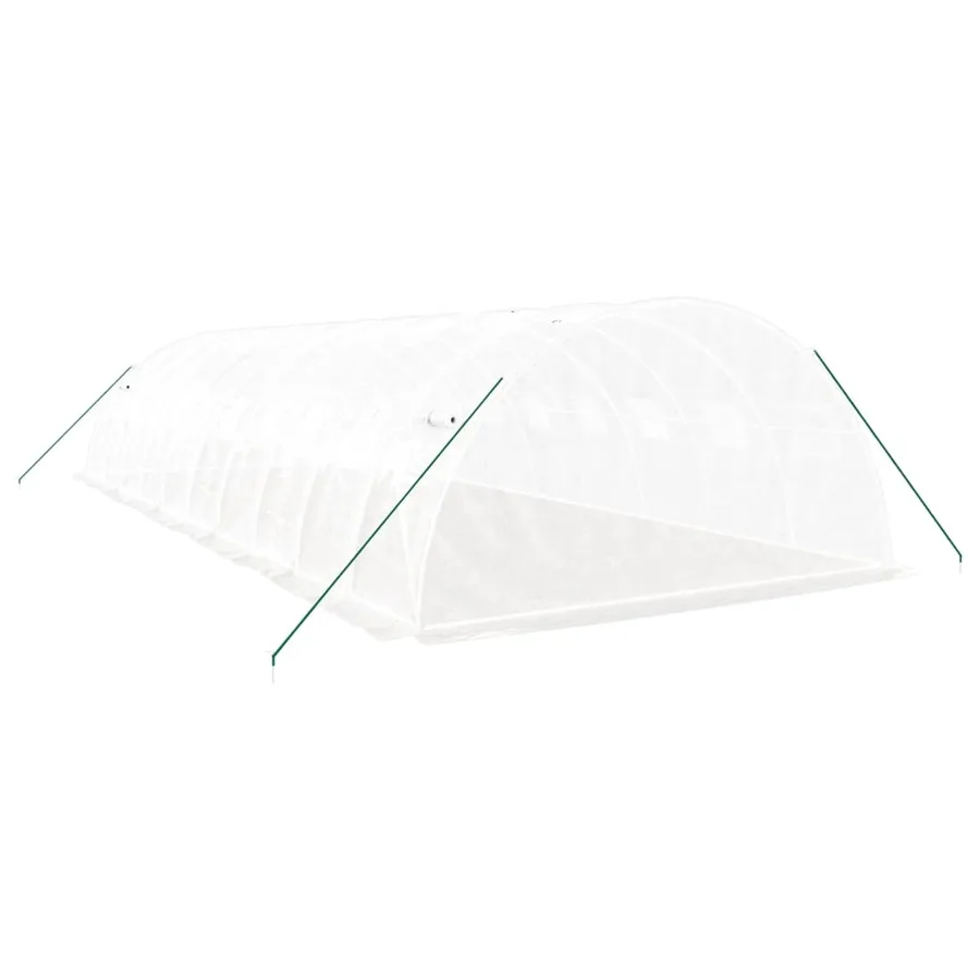 Serre avec cadre en acier blanc 40 m² 10x4x2 m - 6