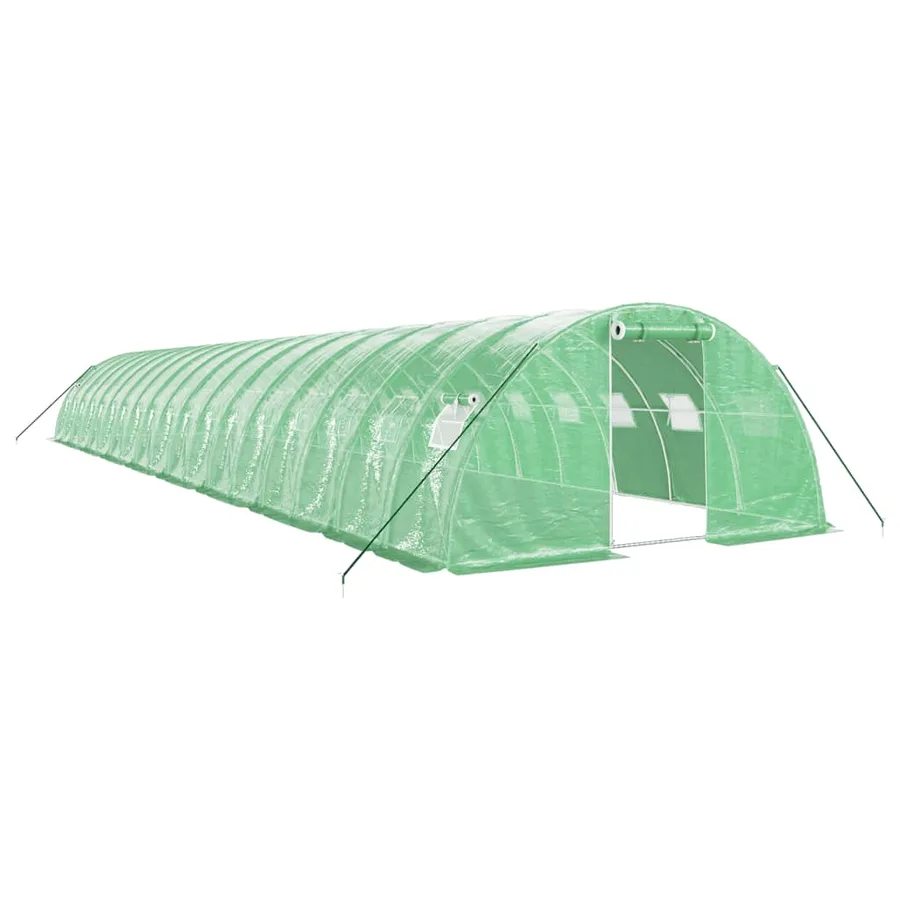 Serre avec cadre en acier vert 72 m² 18x4x2 m - 2