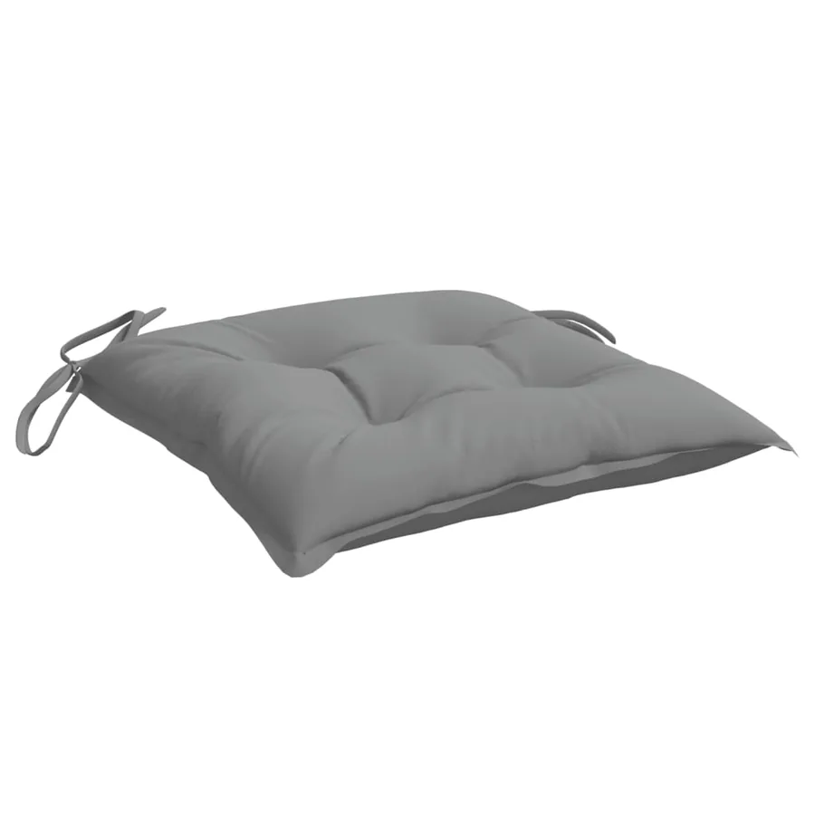 Coussins de chaise lot de 4 gris 40x40x7 cm tissu oxford - 5