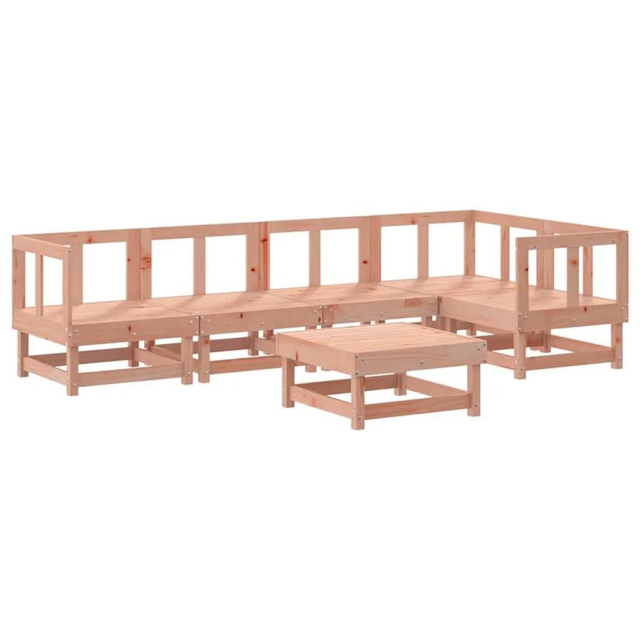 Salon de jardin 6 pcs avec coussins bois massif Douglas - 3