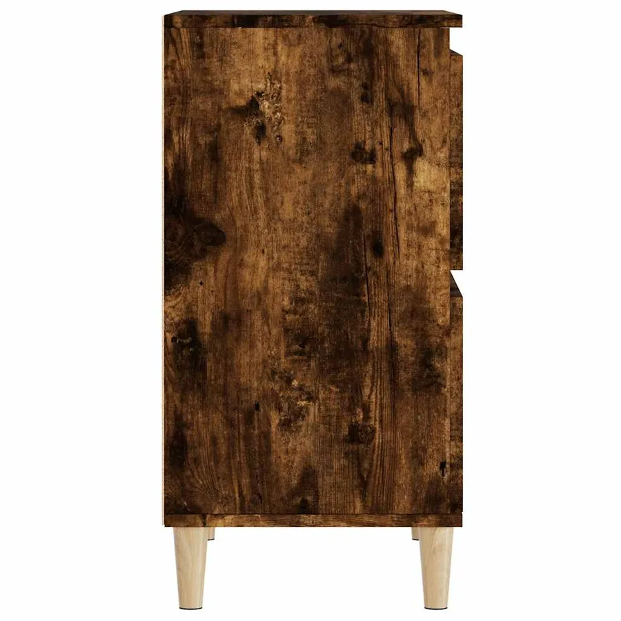 Buffets 2 pcs chêne fumé 60x35x70 cm bois d'ingénierie - 9