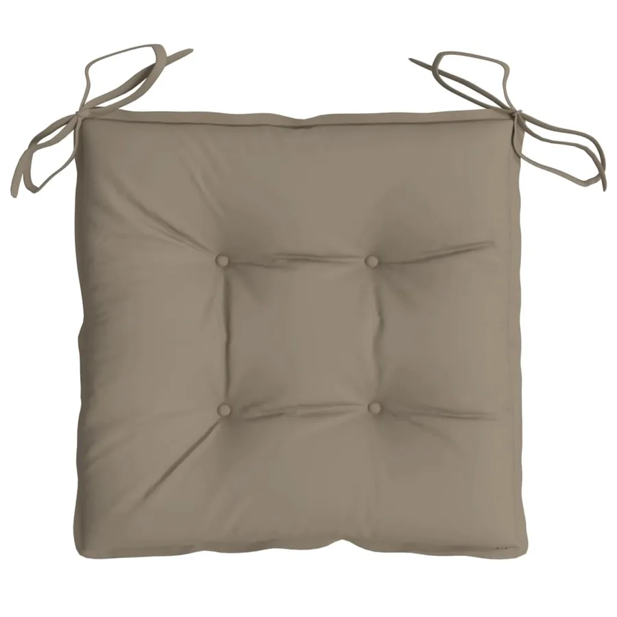 Coussins de chaise lot de 4 taupe 40x40x7 cm tissu oxford - 6