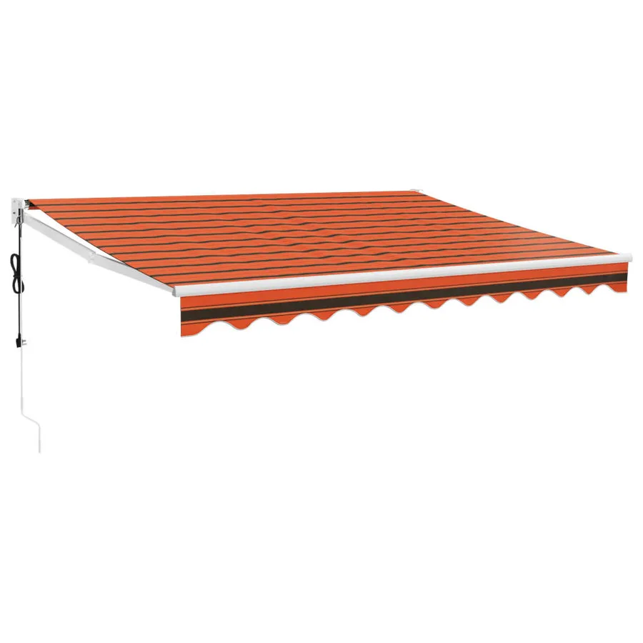 Auvent rétractable automatique orange et marron 3,5x2,5 m - 2