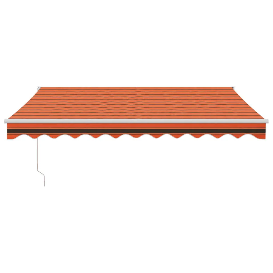 Auvent rétractable automatique orange et marron 3,5x2,5 m - 3